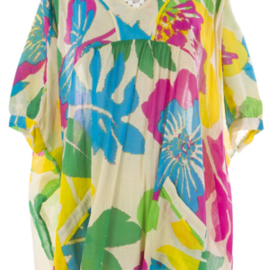 NAILA Women'S Multi Floral Kaftan with Pocket MALA $130 NEW