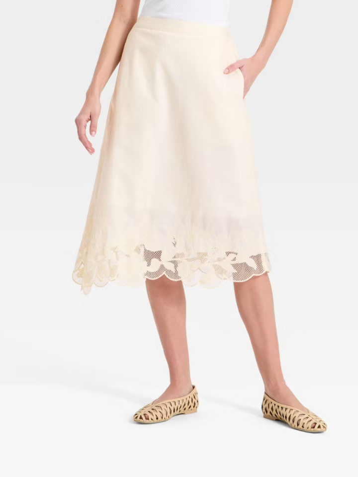Women Craft Embellished Midi Skirt - a New Day