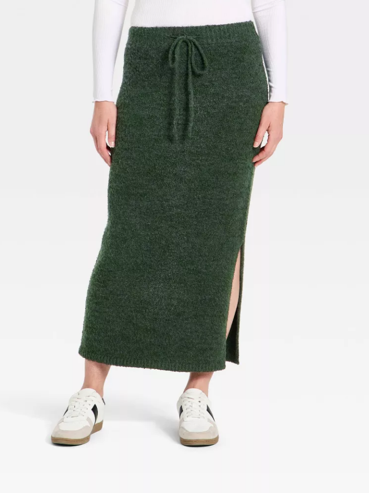 Women Boucle Maxi Sweater Pencil Skirt - Universal