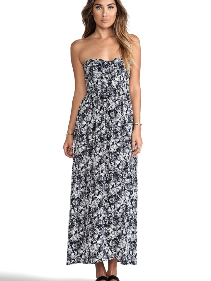 ZINKE Women'S Black/White Floral Zoe Convertible Cover up Dress $215 NEW