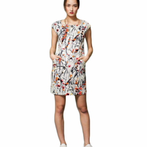 ALICE'S PIG Women'S Floral White Zooey'S Zipper Dress AP0176 NWT
