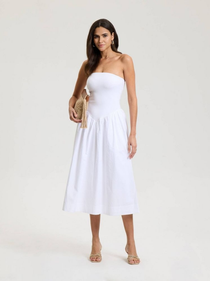 Women Tube Knit Maxi Dress - A