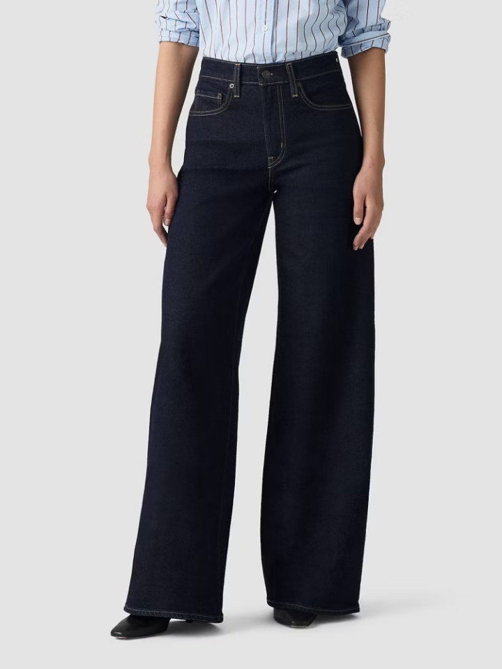 Levi's Women's High-Rise Wide-Leg Stretch Jeans in Retro Rinse - Effortless Style & Comfort