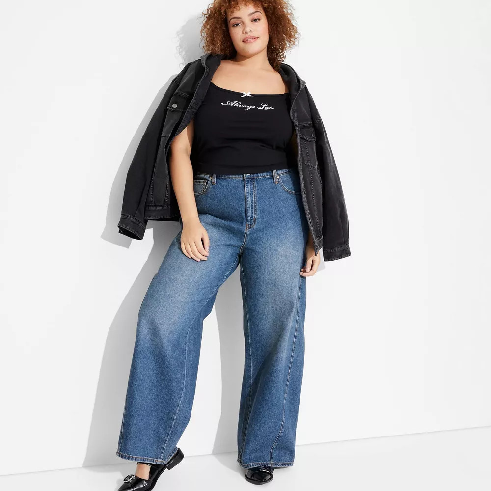 Chic High-Rise Baggy Jeans for Women - Wild Fable Collection - Image 4