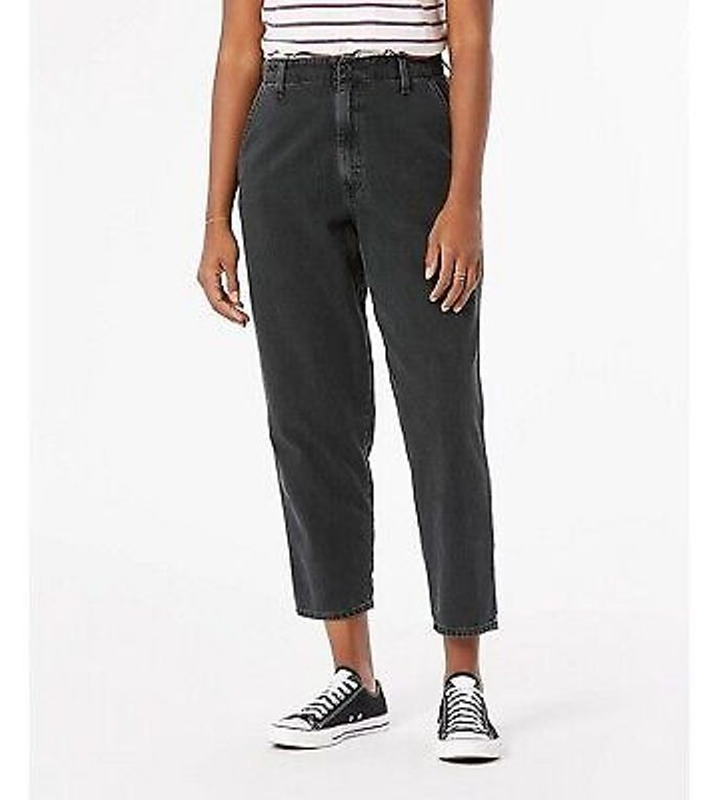 Denizen® by Levi's® Women's High Rise Loose Taper Jeans - Stylish Black Cotton Pants for All Sizes