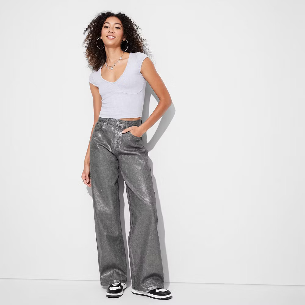 Chic High-Rise Baggy Jeans for Women - Wild Fable Collection - Image 3