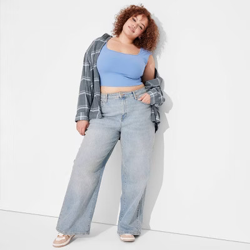 Chic High-Rise Baggy Jeans for Women - Wild Fable Collection - Image 6