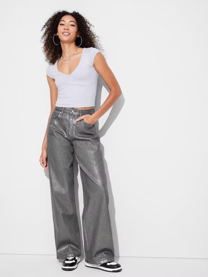 Chic High-Rise Baggy Jeans for Women - Wild Fable Collection