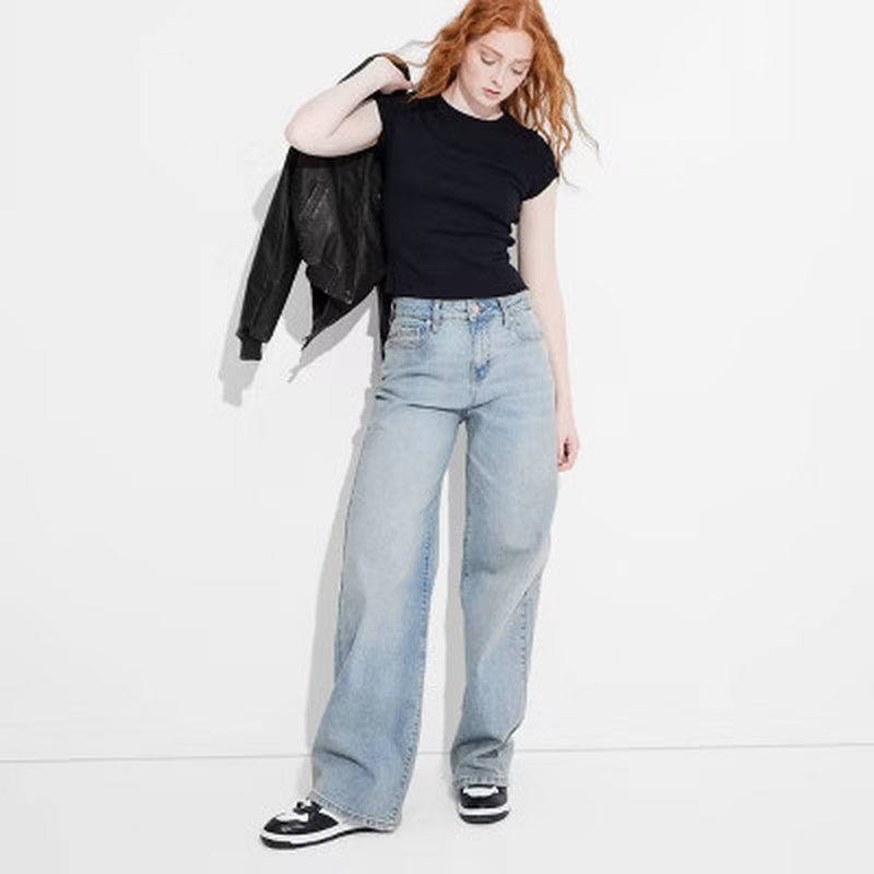 Chic High-Rise Baggy Jeans for Women - Wild Fable Collection - Image 9