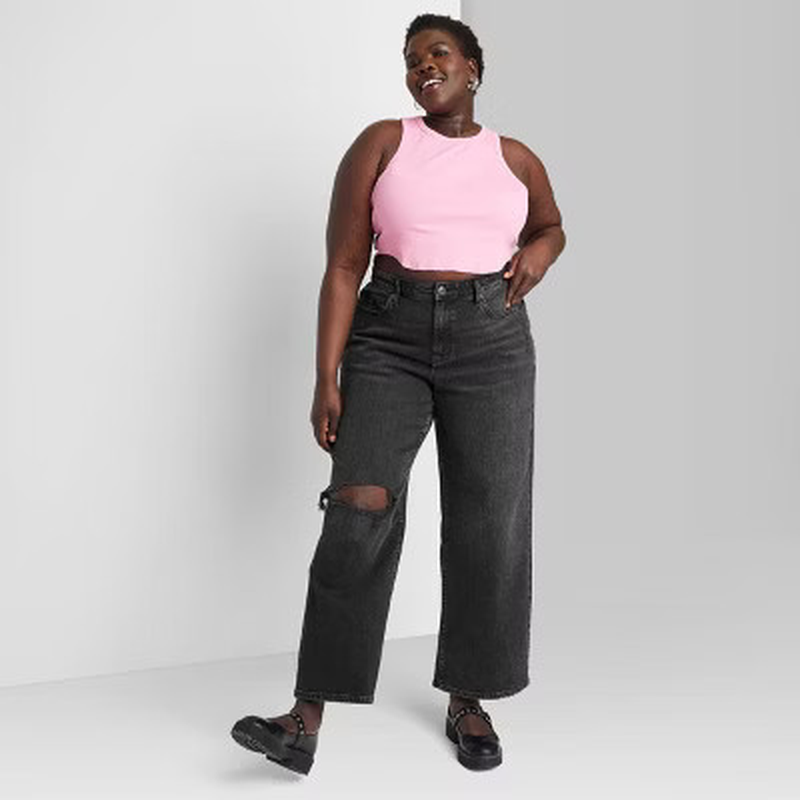Chic High-Rise Baggy Jeans for Women - Wild Fable Collection - Image 11
