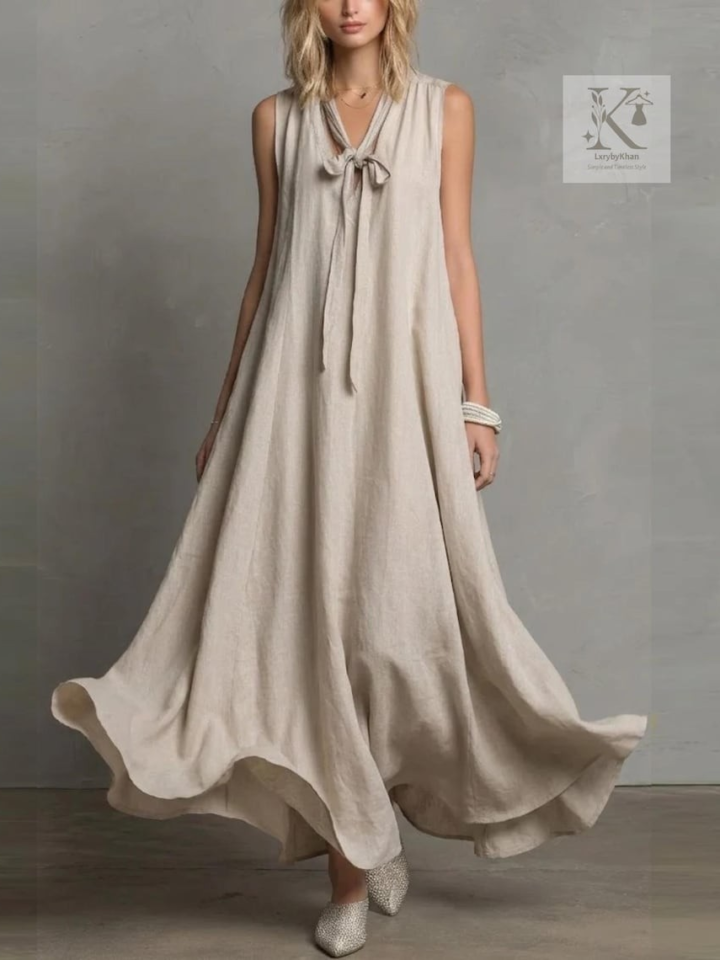 Women Maxi Dress, Sleeveless A-Line Summer Dress, Loose Fit Casual Wear