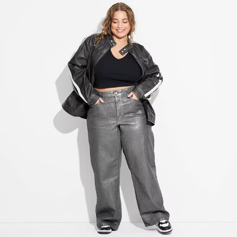 Chic High-Rise Baggy Jeans for Women - Wild Fable Collection - Image 12