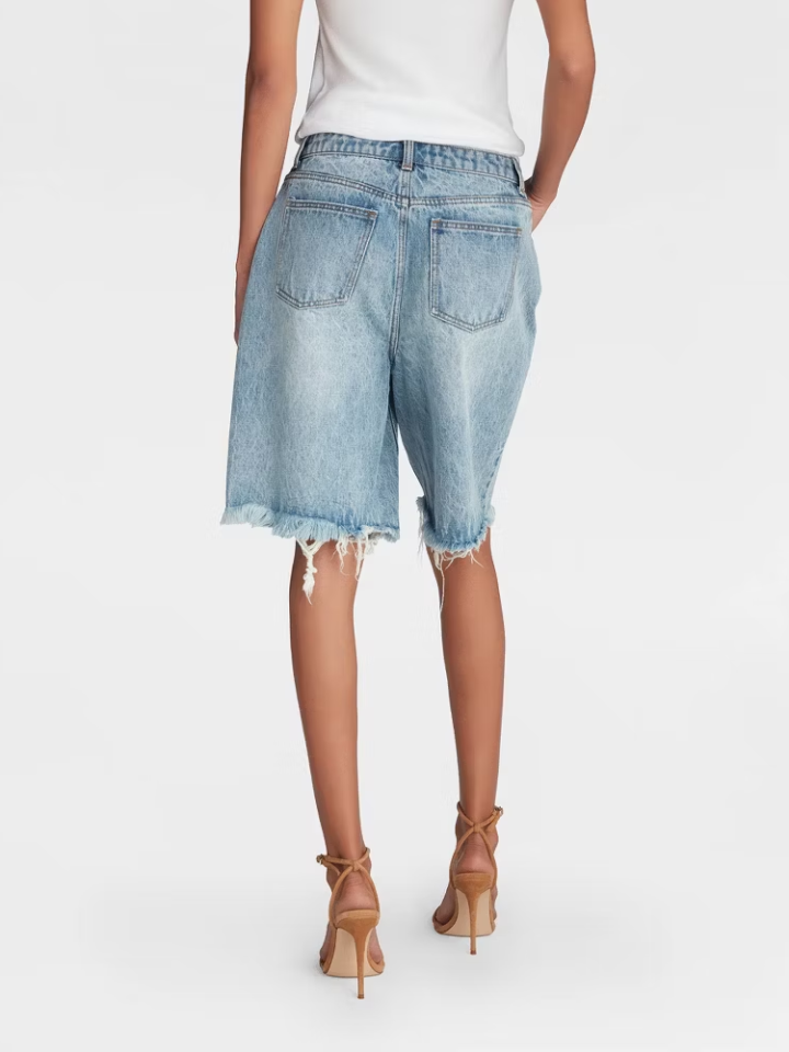 KBB by KAHLANA Women's Stylish Denim Bermuda Shorts