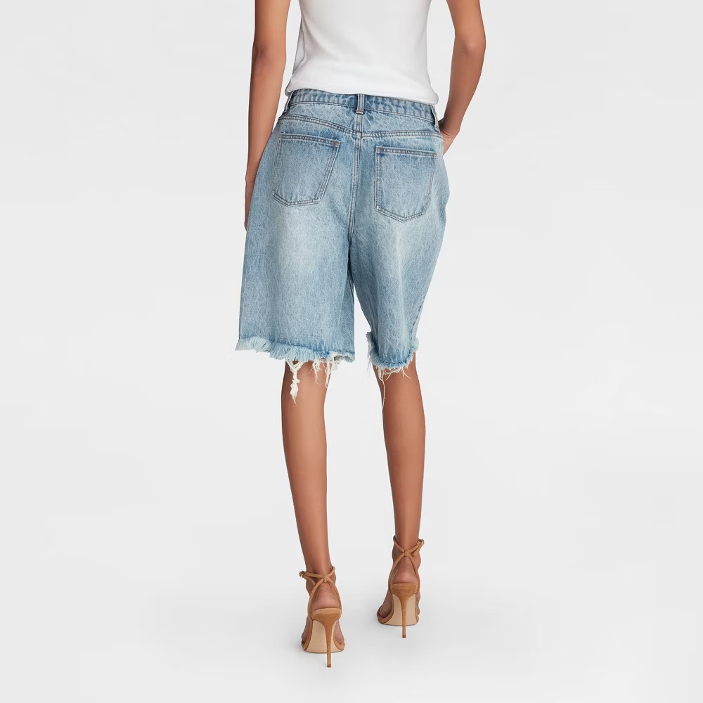 KBB by KAHLANA Women's Stylish Denim Bermuda Shorts
