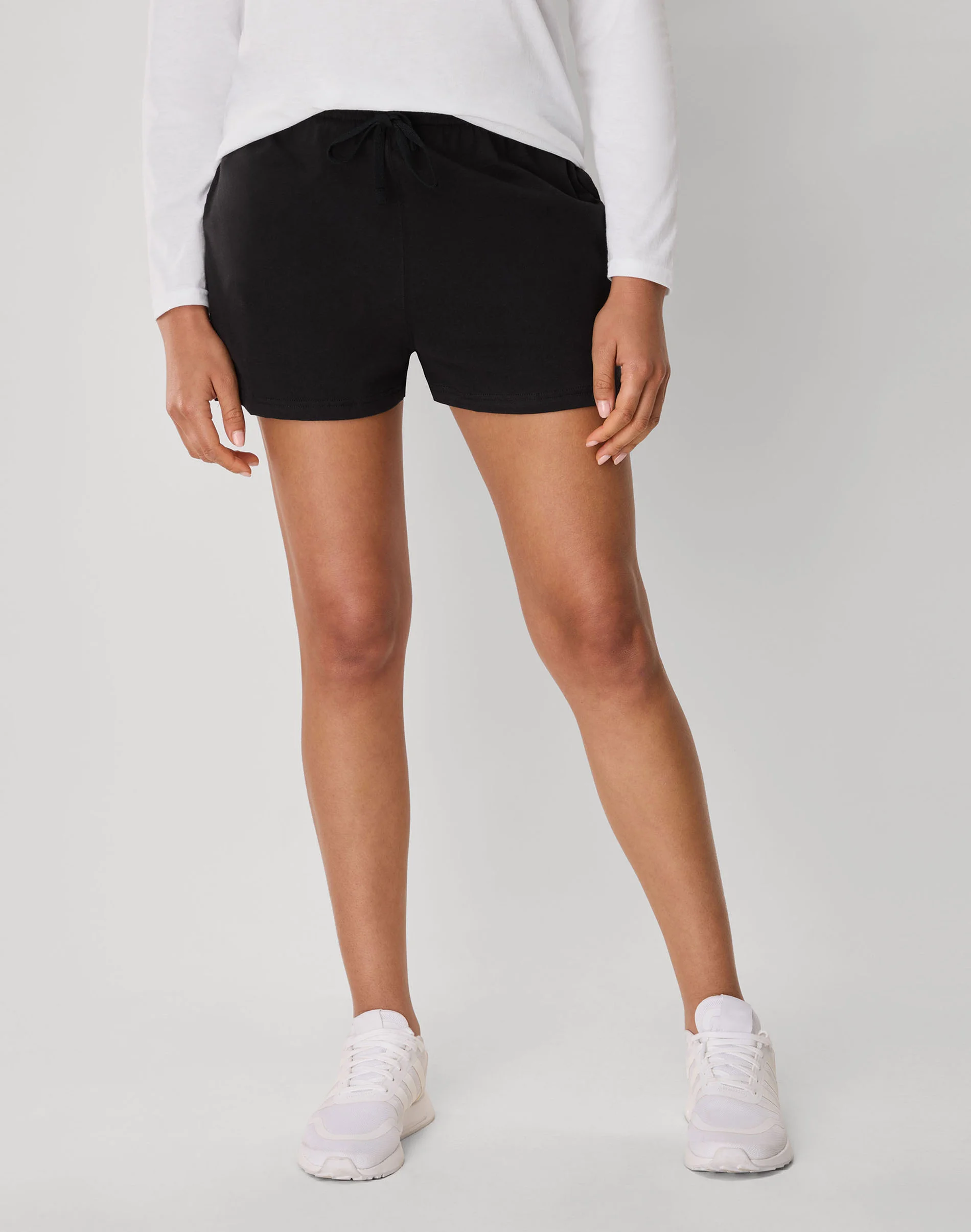 Hanes Women's Cotton Jersey Shorts with Pockets and Drawcord - 2.5" Inseam