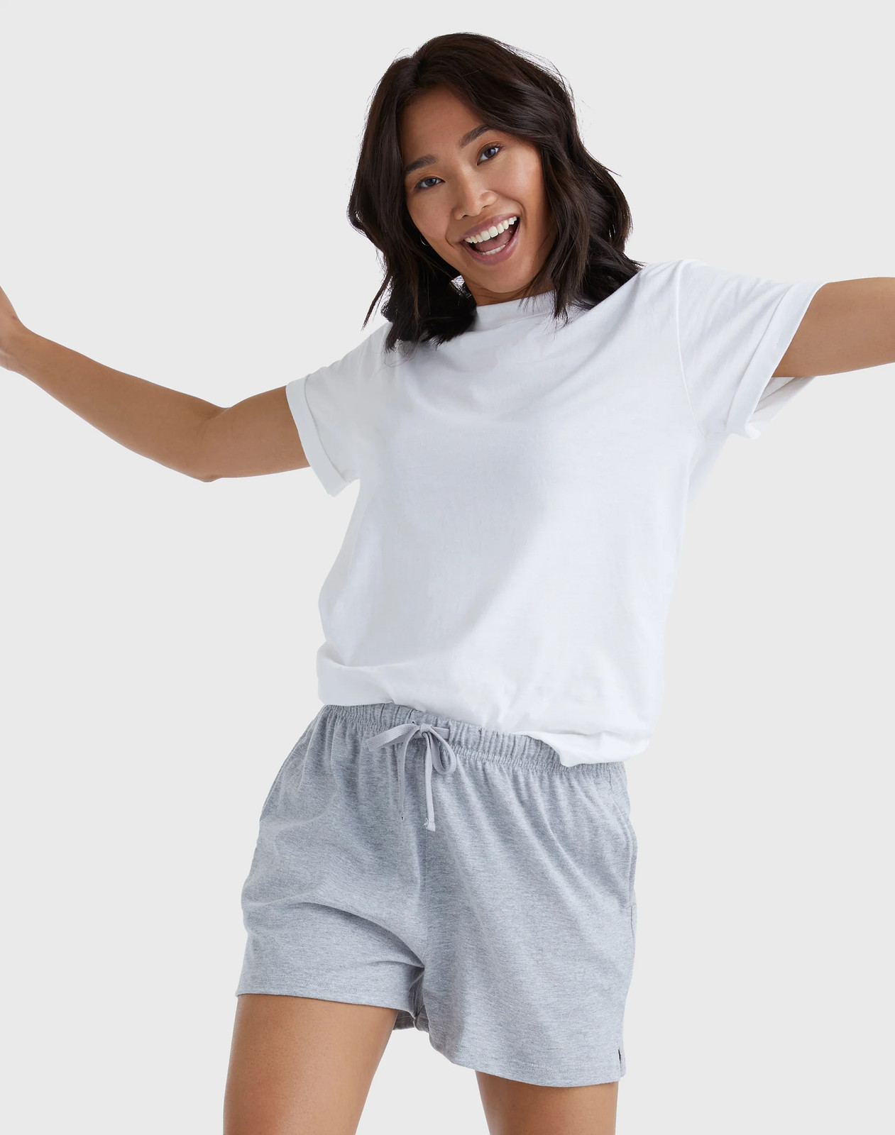 Hanes Women's Cotton Jersey Shorts with Pockets and Drawcord - 2.5" Inseam - Image 6
