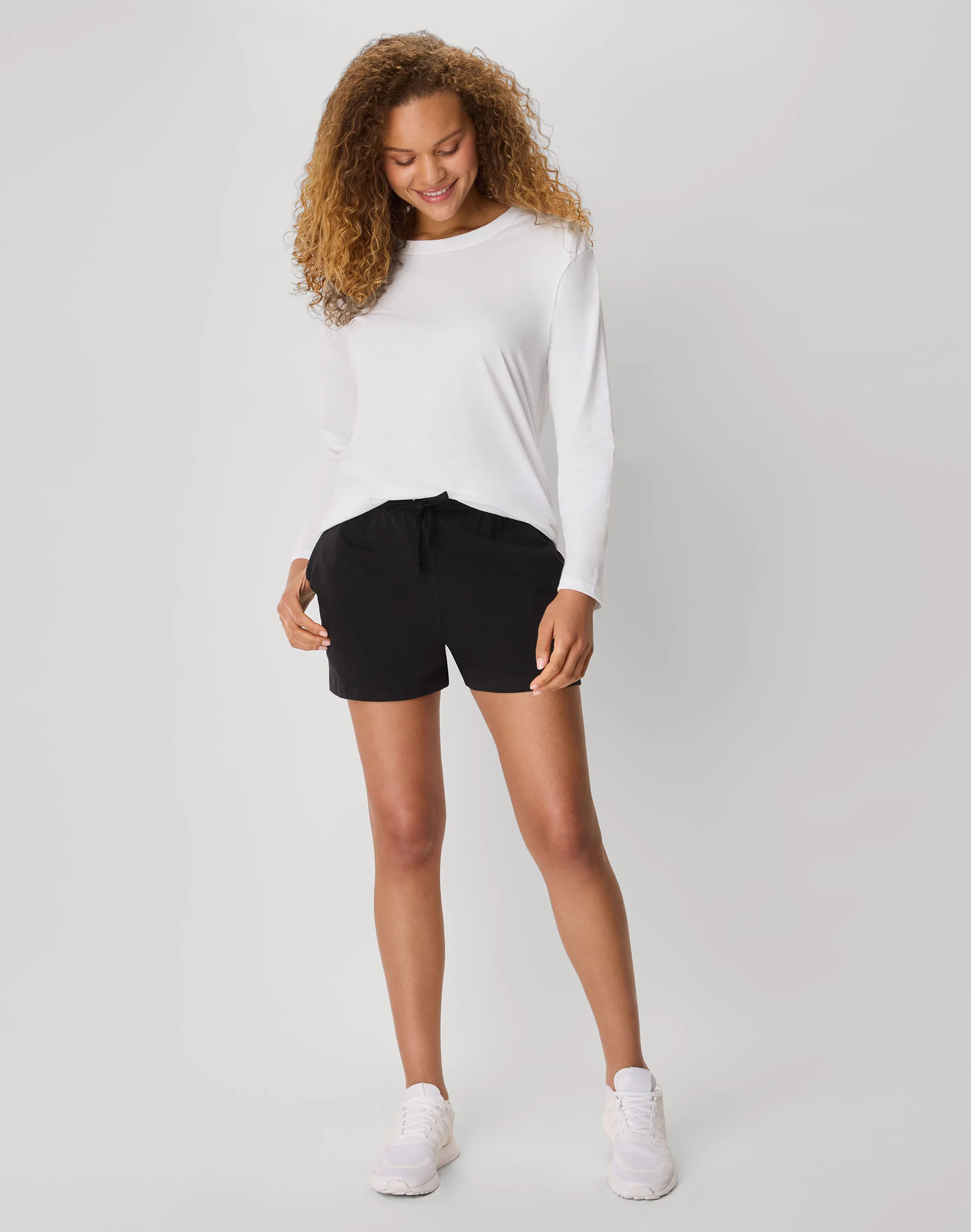 Hanes Women's Cotton Jersey Shorts with Pockets and Drawcord - 2.5" Inseam - Image 17