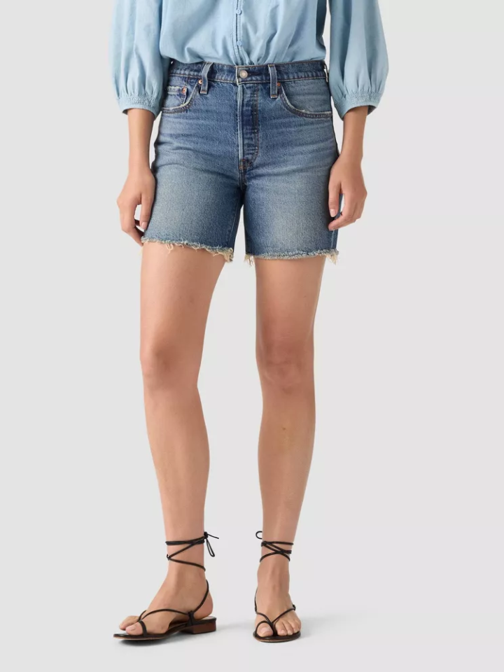 Levi's Women's 501 Mid-Thigh Denim Shorts - Classic Style & Comfort