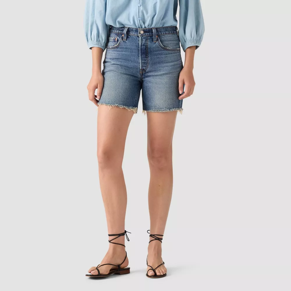 Levi's Women's 501 Mid-Thigh Denim Shorts - Classic Style & Comfort