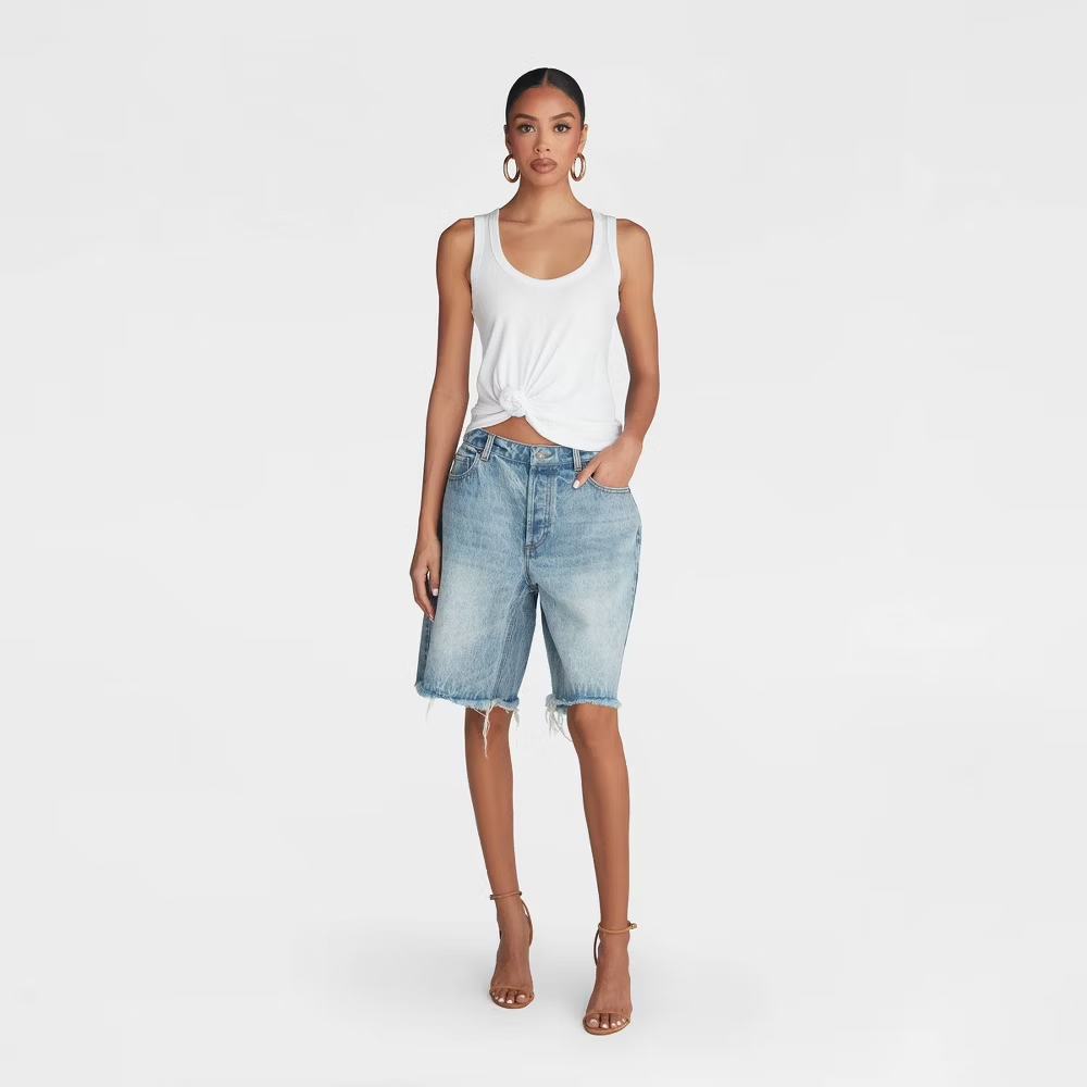 KBB by KAHLANA Women's Stylish Denim Bermuda Shorts - Image 4