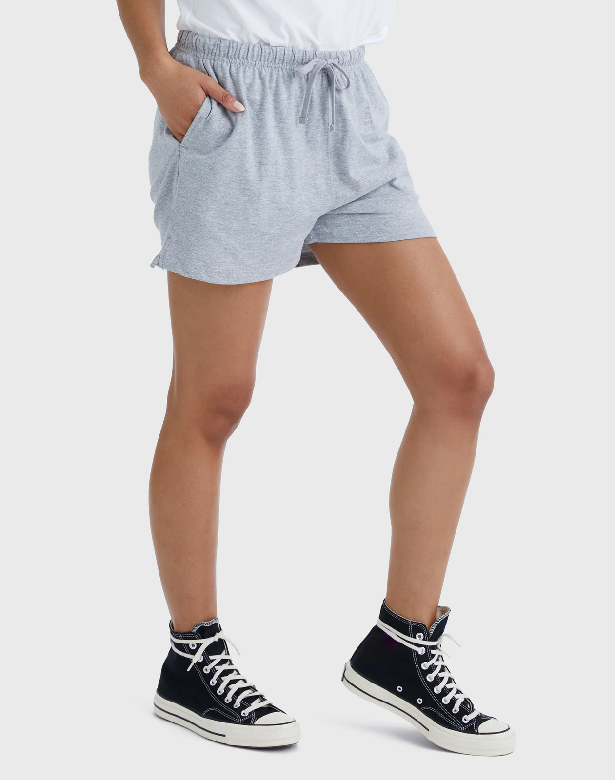 Hanes Women's Cotton Jersey Shorts with Pockets and Drawcord - 2.5" Inseam - Image 3