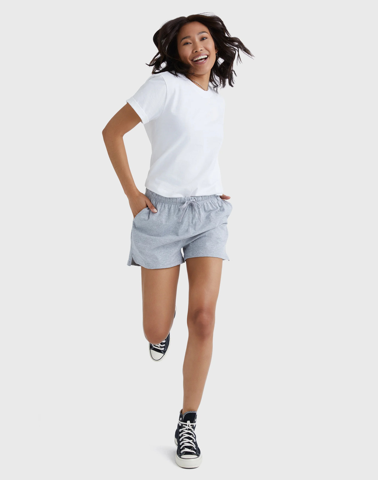 Hanes Women's Cotton Jersey Shorts with Pockets and Drawcord - 2.5" Inseam - Image 5