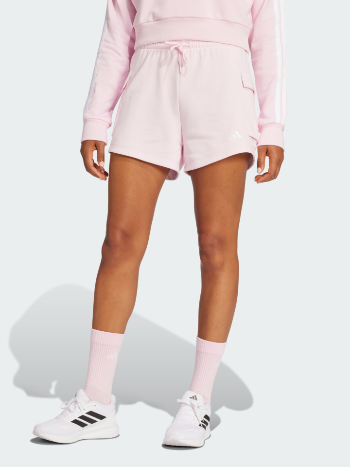 Adidas Women's Essentials French Terry Cargo Shorts with Small Logo
